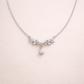 Elegant Leaf Crystal Necklace